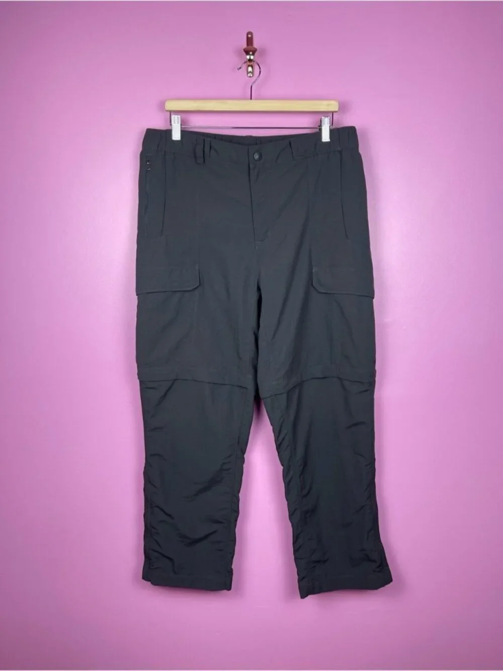 The North Face Convertible Cargo Pants Shorts Charcoal Men’s Large Short